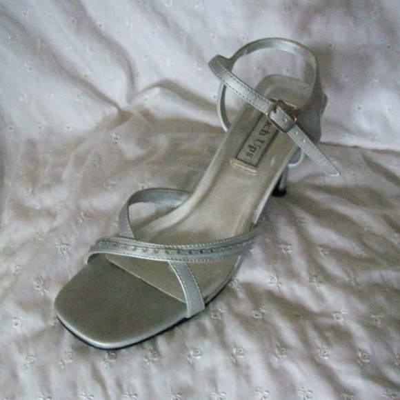 Touch Ups Shoes - Touch Ups by Benjamin Walk Silver Strappy Sandals